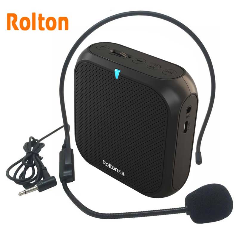 Rolton K400 Portable Voice Amplifier Megaphone Booster with Wired Microphone Loudspeaker Speaker FM Radio MP3 Teacher Training