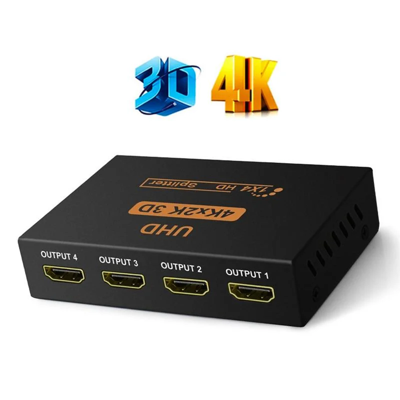 4k Hdmi-Compatible Splitter 1x4 Full Hd 1080p Video Switch Switcher 1 In 4 Out Amplifier Adapter For Supermarkets Shopping Malls