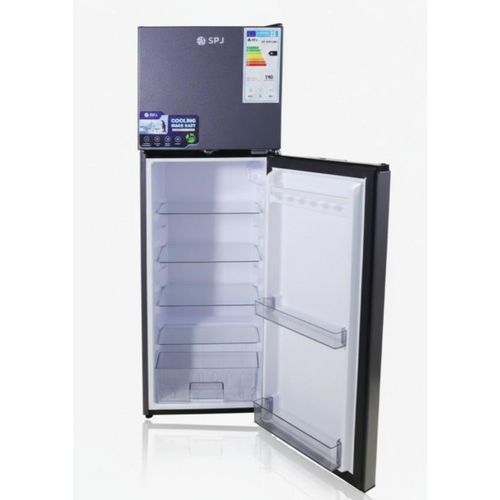 SPJ 189L Double Door Refrigerator / Fridge (RF-GRY189C) – Dark Grey