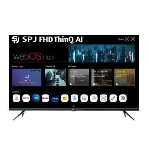 SPJ 42 Inch Smart Frameless FHD Ai ThinQ Webos Series LED TV - Black