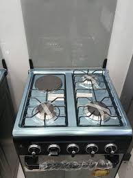 SPJ 50 X 50cm 3 Gas Burner + 1 Electric Plate Premium Cooker with Electric Oven – Stainless Steel – Made in Turkey