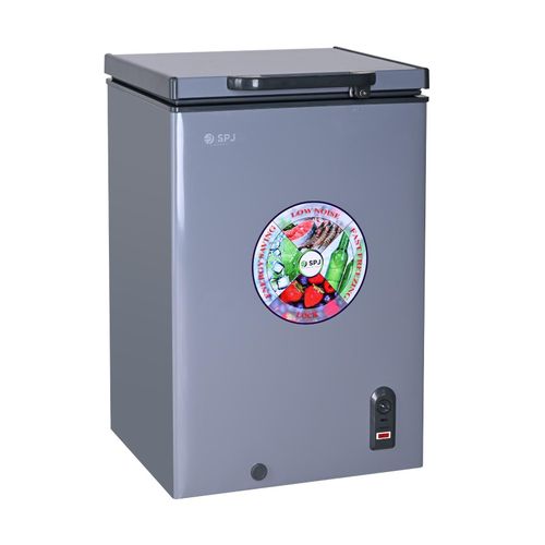 SPJ 130L Deep Freezer / Chest Freezer – Energy Saving, Low Noise, Fast Freezing, Lockable Lid – Grey (3 YRS WRNTY)