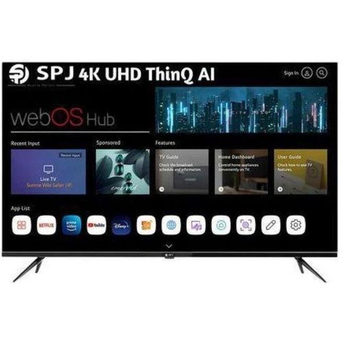 SPJ 75 Inch Smart Frameless UHD 4K Ai ThinQ Webos Series TV - Black.