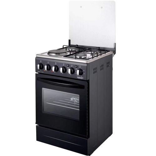 Global Star Gas Cooker 3 Gas + 1 Electric/Ignition/up And Down Oven 50x50cm - Black KZ580(3+1)
