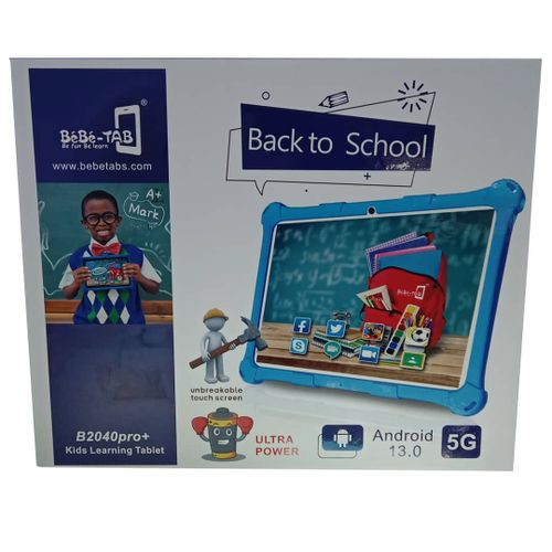 Bebe Kids Learning Tablet Powered By Android 13 5G With Ultra Power 6GB And Rom Is 256GB And Unbreakable Touch Screen XColors Vary-Multicolours