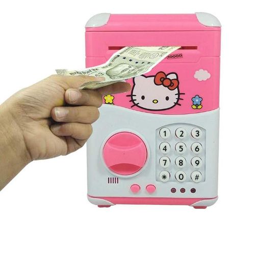 ATM Kids Piggy Savings Bank with Electronic Lock Piggy Bank & ATM with Password