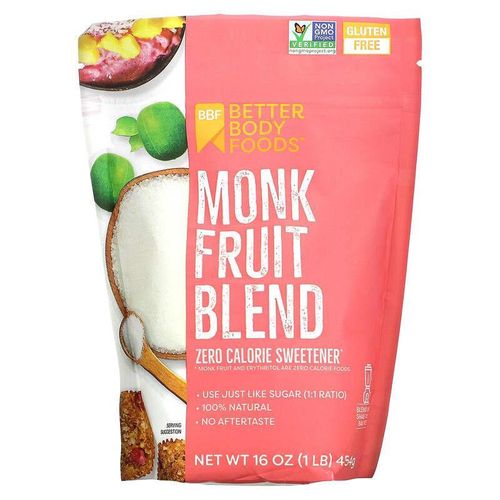 Better Body Foods Monk Fruit Blend, Sugar substitute 1 lb (454 g)