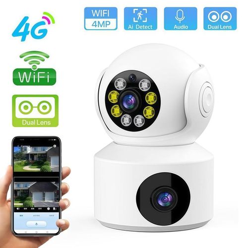 Dual Lens-Indoor Security Camera-with Motion Tracking
