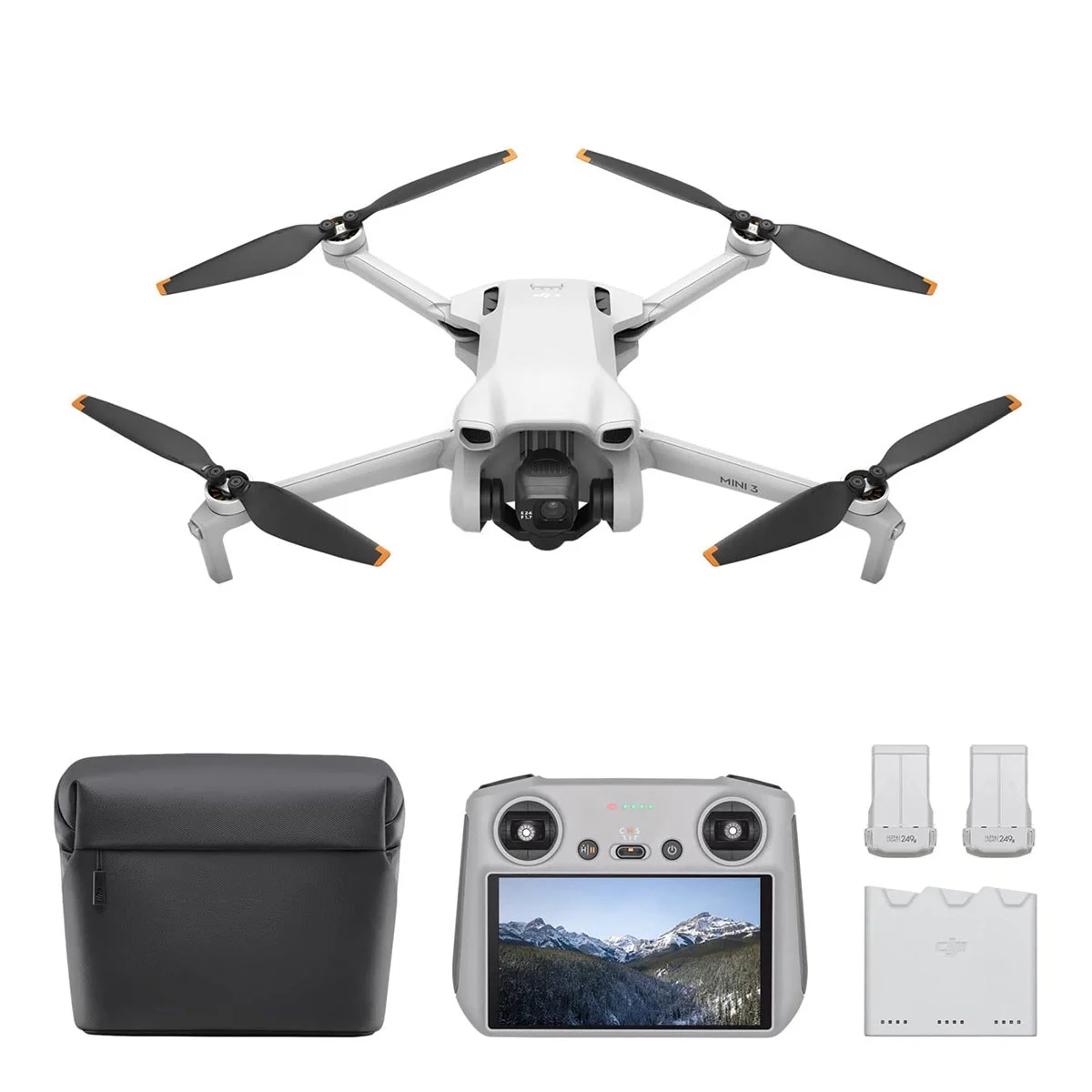 DJI Mini 3 Drone Fly More Combo with RC Remote Controller Bundle with Backpack, 64GB microSD Card, Foldable Landing Pad, Cleaning Kit