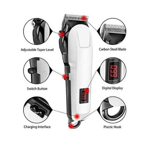 Electric Rechargeable Hair Shaving Machine-White