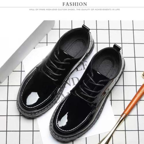 Fashion Men's Leather Shoes Men's Formal Shoes - Black