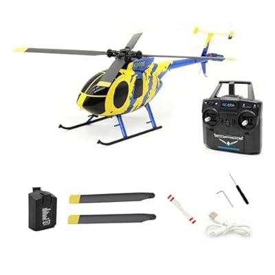 RC ERA C184 MD500 100 Size RC Helicopter 4CH, 6-Axis Gyroscope RTF With Optical Sensor & Upgraded Transmitter - Remote Control Electric Helicopter Outdoor For Adults & Beginners