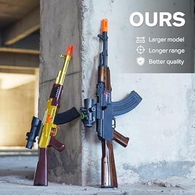 Automatic Blaster Nylon Body, Foam Blaster, Outdoor Shooting Acitivity, Age 18+ (Dark47)