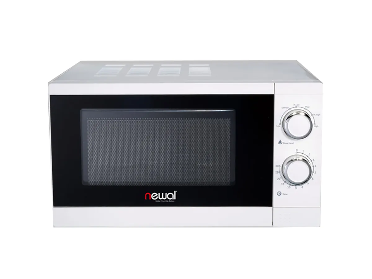 Newal Microwave Oven 20 Litres With A Mirror Door - Silver, White