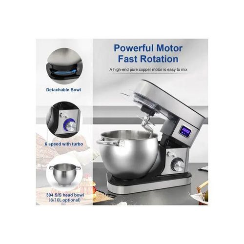 3 In 1 Stand Mixer Of 3 Liters For Kneading Dough Whipping And Mixing -Multicolours
