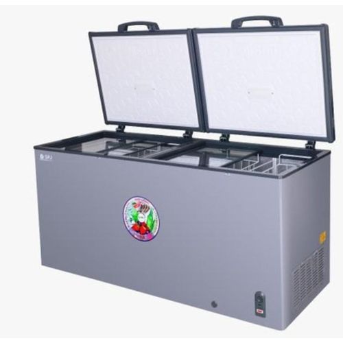 SPJ 660 Litres Hard Top Double Door Deep Freezer - Silver (3 YRS WRNTY)