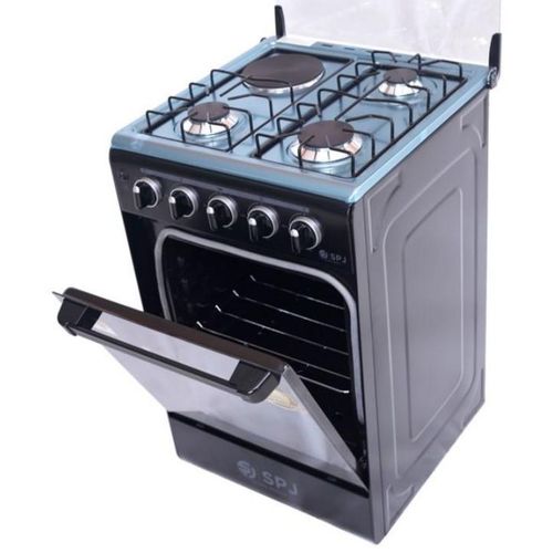 SPJ 50 X 50cm 3 Gas Burner + 1 Electric Plate Premium Cooker with Electric Oven – Stainless Steel – Made in Turkey