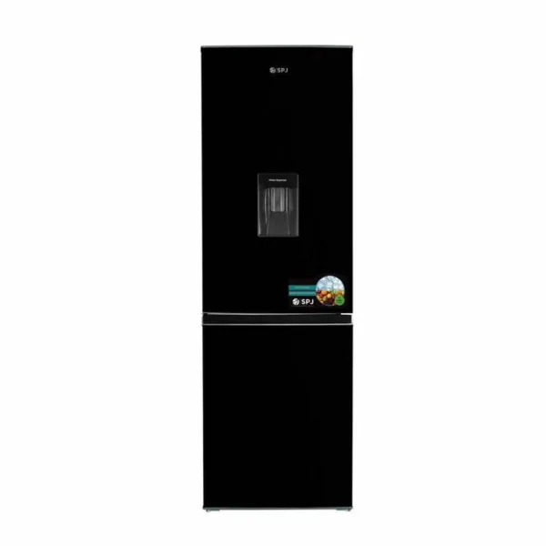 SPJ 379L Double Door Refrigerator With Integrated Water Dispenser With Top-Mount Freezer And Sleek Modern Design - Grey