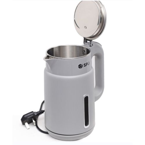 SPJ 1.8L Premium Stainless Steel Electric Kettle With Efficient Rapid-Boil Design - Grey