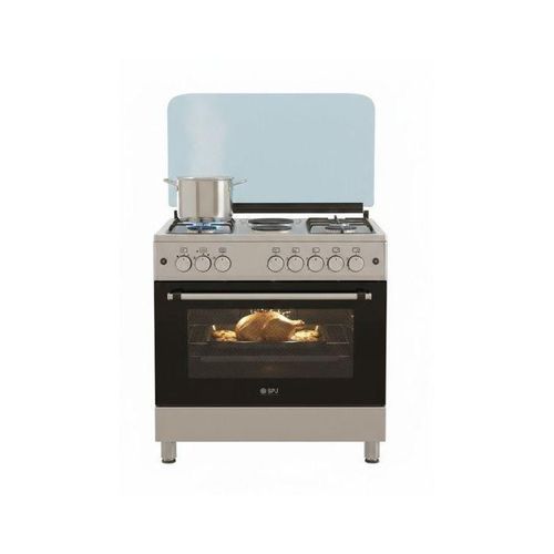 SPJ 80X60cm Premium Cooker With 4 Gas Burners and 2 Electric Plates (Made in Turkey) – Stainless Steel (3YR WRTY)