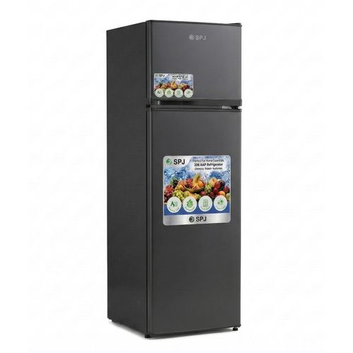SPJ 189L Double Door Refrigerator / Fridge (RF-GRY189C) – Dark Grey