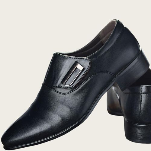 Banagat Men's Comfortable Casual Loafers & Slip-ons Formal Corporate Shoes Black