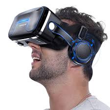 VR SHINECON Private Game Hall Plays 3D Games and HD Virtual Reality Movies 2K Display VR Glasses Headset With Game Controller Gamepad for iPhone Android,3D Glasses for TV, Movies & Video Games- Goggles Compatible with iOS, Android Phones