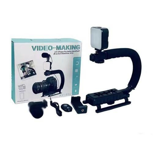AY49U Handheld Camera Stabilizer – Professional Gimbal Grip For Smooth Video