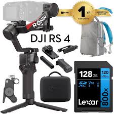 Dji RS 4, 3-Axis Gimbal Stabilizer for DSLR and Mirrorless Cameras Canon/Sony/Panasonic/Nikon/Fujifilm Black