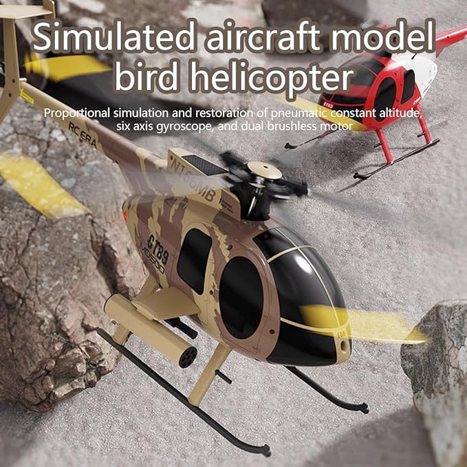 C189 RC Helicopter drone for Adults Beginners, 1/28 2.4G 4CH Single Rotor 6G 6-Axis Gyro RC Aircraft Remote Control Helicopter with Optional Optical Flow Positioning (RTF Version)