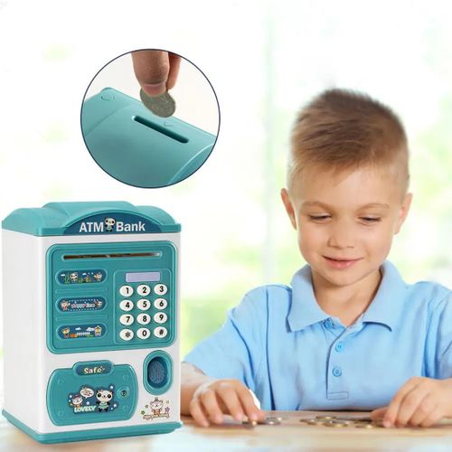 ATM Kids Piggy Savings Bank with Electronic Lock Piggy Bank & ATM with Password