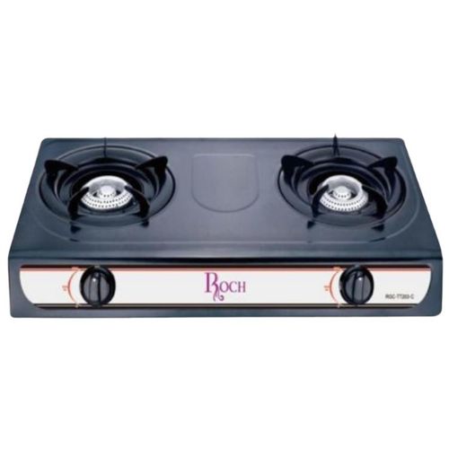 Roch Double Gas Burner/Cooktop/Cooker - Grey & Black