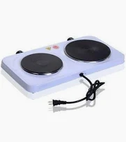 Double burner Ceramic Electric Stove Hot plate- Black / White