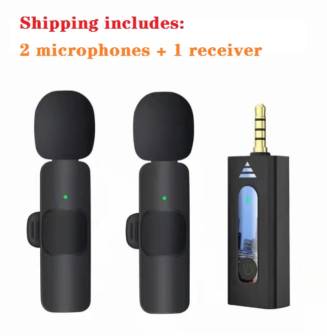 K35 Wireless Lavalier Microphone 3.5mm Round Jack Automatic Noise Reduction Lapel Mic For Camera Recording